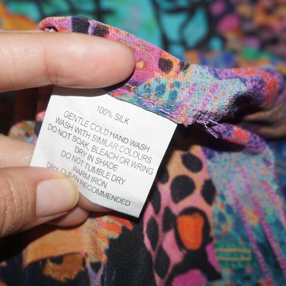 Ken Done Does something Else Natalie Wood Electric Sekki Silk Dress - Picture 4 of 7